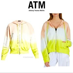 ATM ANTHONY THOMAS MELILLO French Terry Tie-Dye Zip-Up Hoodie XS/S